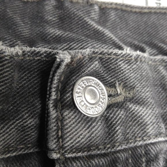 Levi's 550 Relaxed Black Jeans 38x32 Vintage C919 - Picture 3 of 7